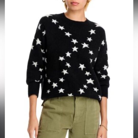NWT Rails Kana Sweater Black Stars Cashmere/Wool Blend XXS - Picture 10 of 13